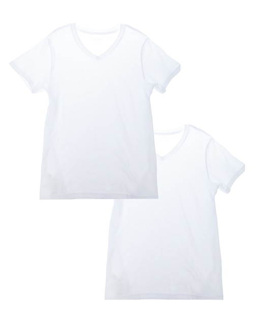 Set camiseta cuello V Punto Blanco para niño