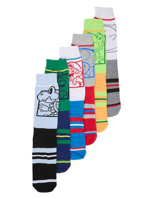 Set de calcetín Super Mario Nintendo para niño 6 pares