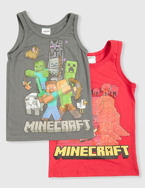 Set camiseta cuello redondo Minecraft Minecraft para niño