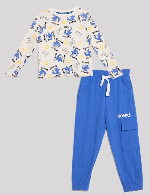 Conjunto pijama Sonic para niño