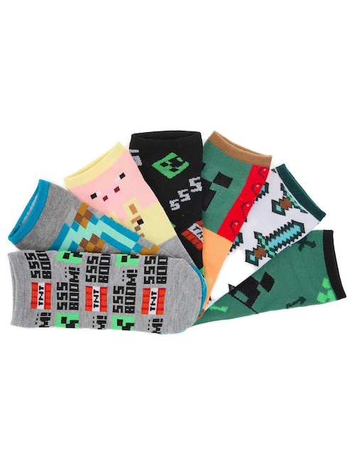 Set de tín Minecraft Minecraft de algodón para niño 7 pares