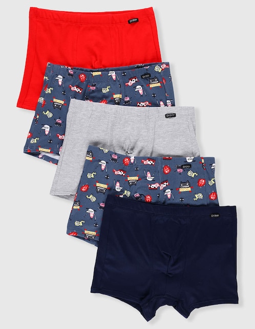 Set bóxer Skiny de algodón para niño