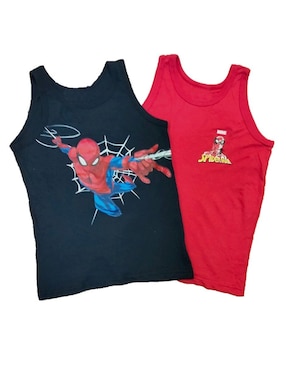 Set Camiseta Cuello Redondo Spider-Man Para Niño