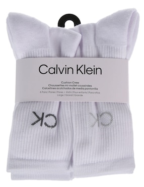 Set de calceta Calvin Klein Athletic Crew para niño 6 pares