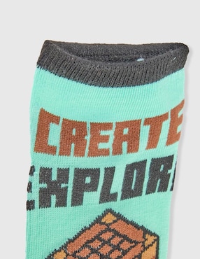 Set de tín Minecraft Minecraft de algodón para niño 7 pares
