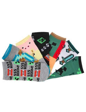 Set de tín Minecraft Minecraft de algodón para niño 7 pares