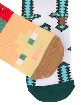 Set de tín Minecraft Minecraft de algodón para niño 7 pares