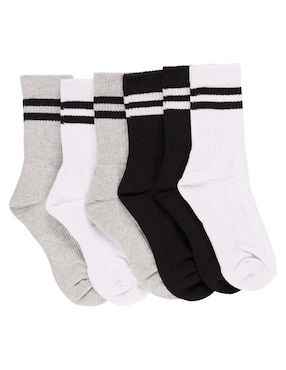 Set de calcetín Punto Blanco de algodón para niño 6 pares