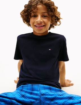Camiseta cuello redondo Tommy Hilfiger Fa25 para niño
