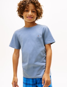 Camiseta cuello redondo Tommy Hilfiger Fa25 para niño