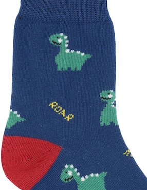 Set de calcetín dinosaurios Piquenique de algodón para niño 5 pares