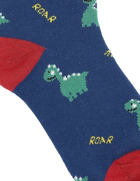 Set de calcetín dinosaurios Piquenique de algodón para niño 5 pares