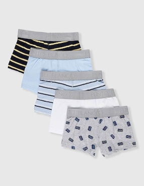 Set bóxer Punto Blanco de algodón para niño