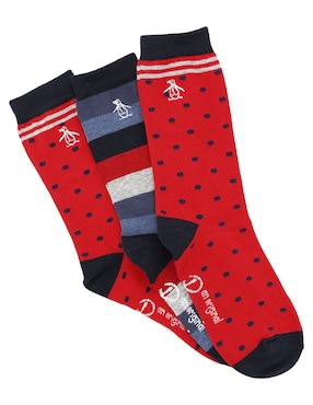 Set de calcetín Original Penguin de algodón para niño 3 pares