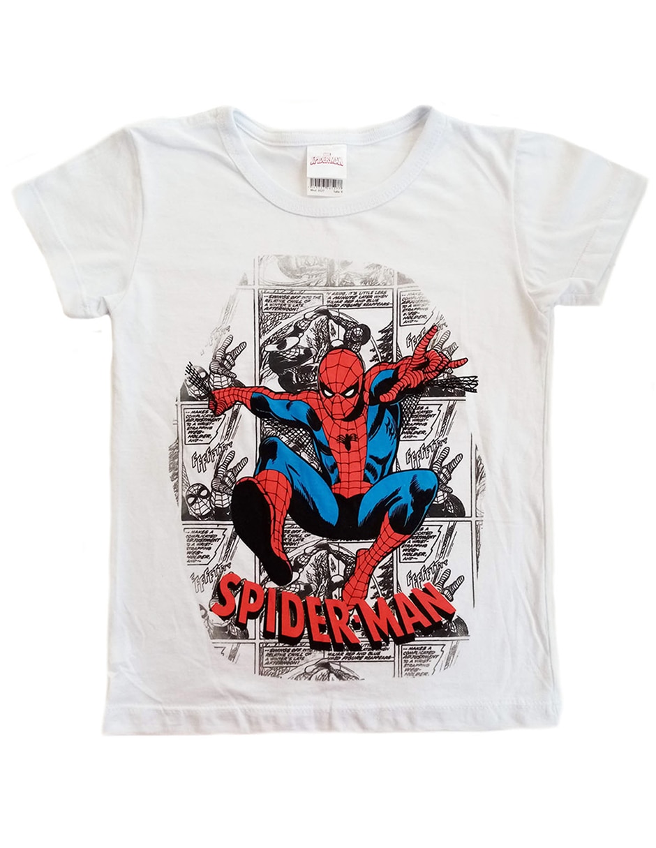 Explicación Aplaudir Enjuiciar Playera estampada Spider-Man algodón para niño