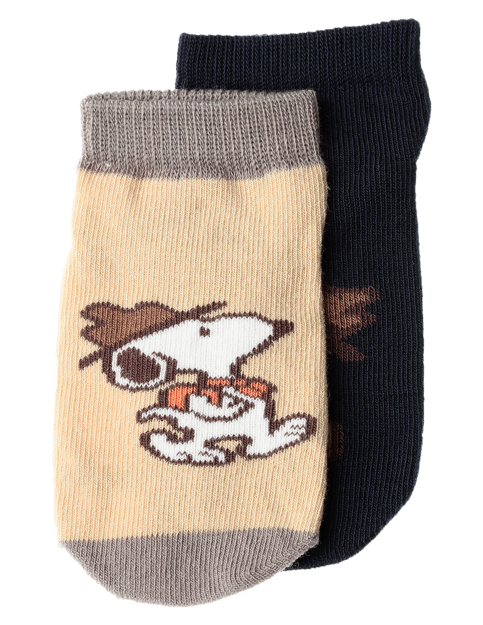 Set de tin Woodstock y Snoopy de algodón para niño 2 pares 1