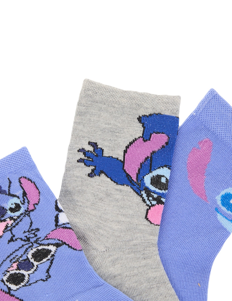 Set de calcetín Stitch de algodón para niño 3 pares 2
