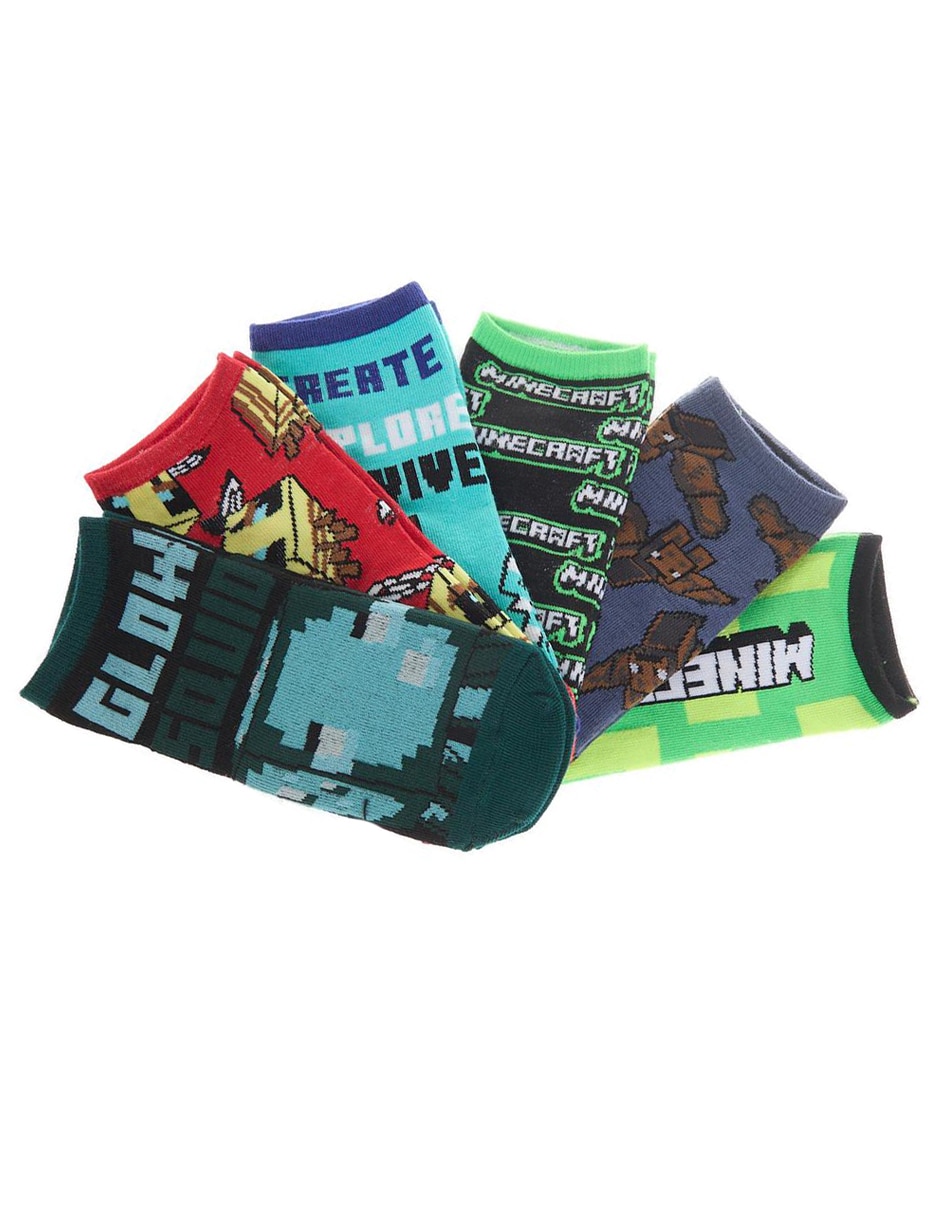 Set de tín Minecraft de algodón para niño 6 pares