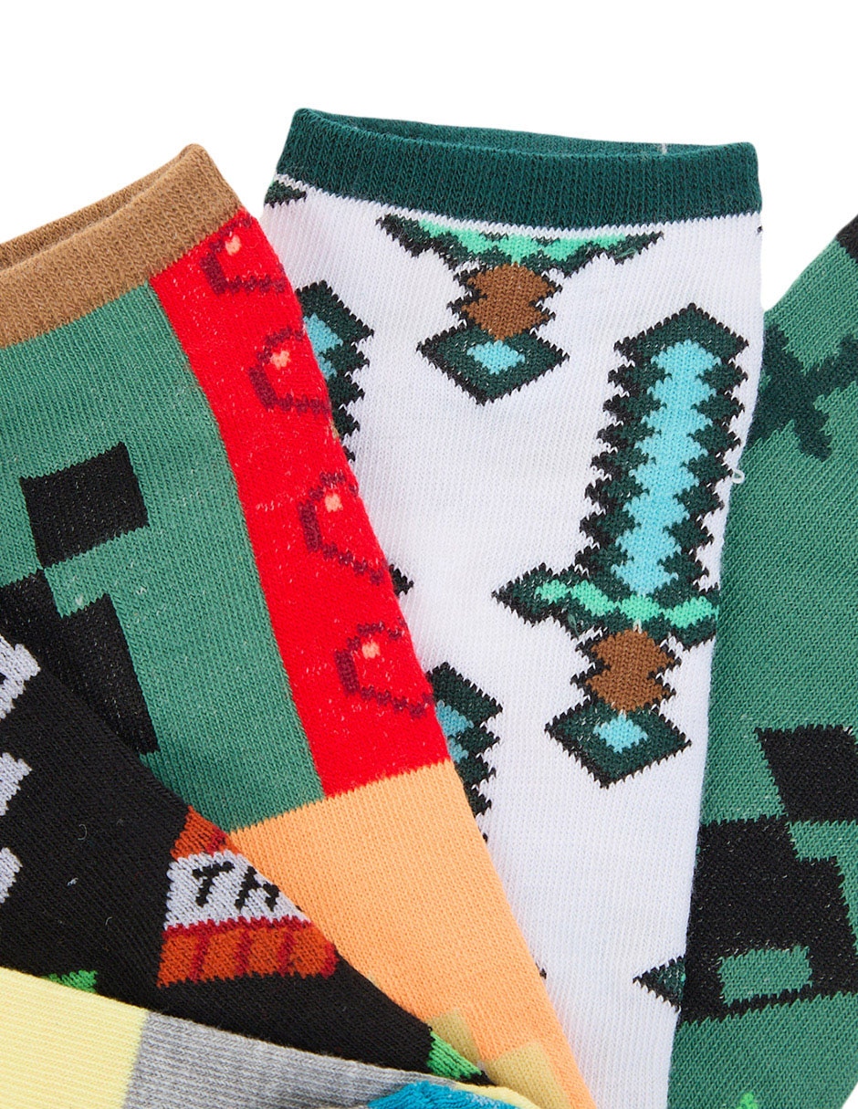 Set de tín Minecraft de algodón para niño 7 pares 2
