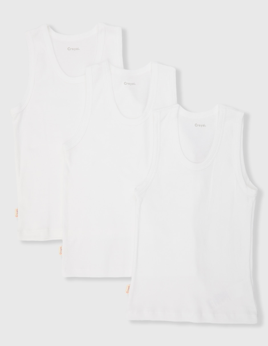 Set camiseta cuello redondo baby para niño