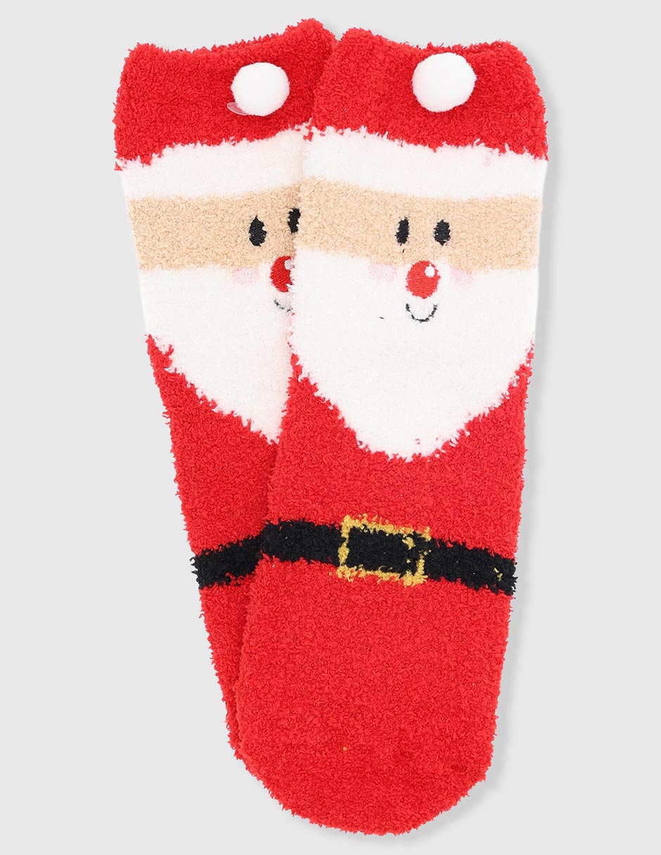 Calcetín navideño de algodón para niño
