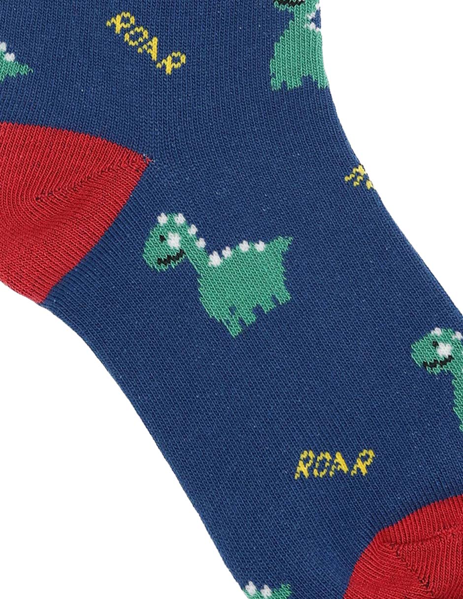 Set de calcetín dinosaurios de algodón para niño 5 pares 3