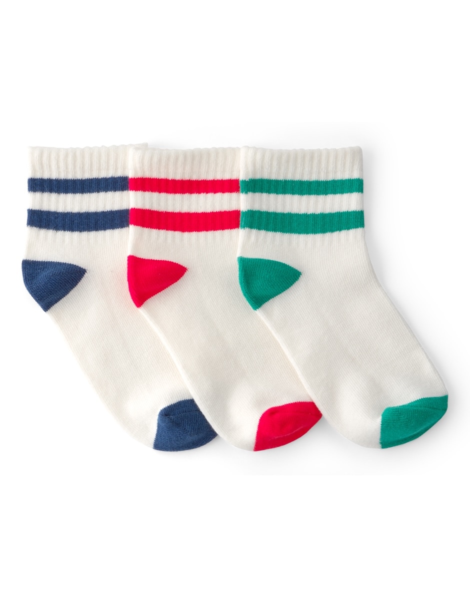 Calceta antiderrapante de algodón para niño 6 pares 3